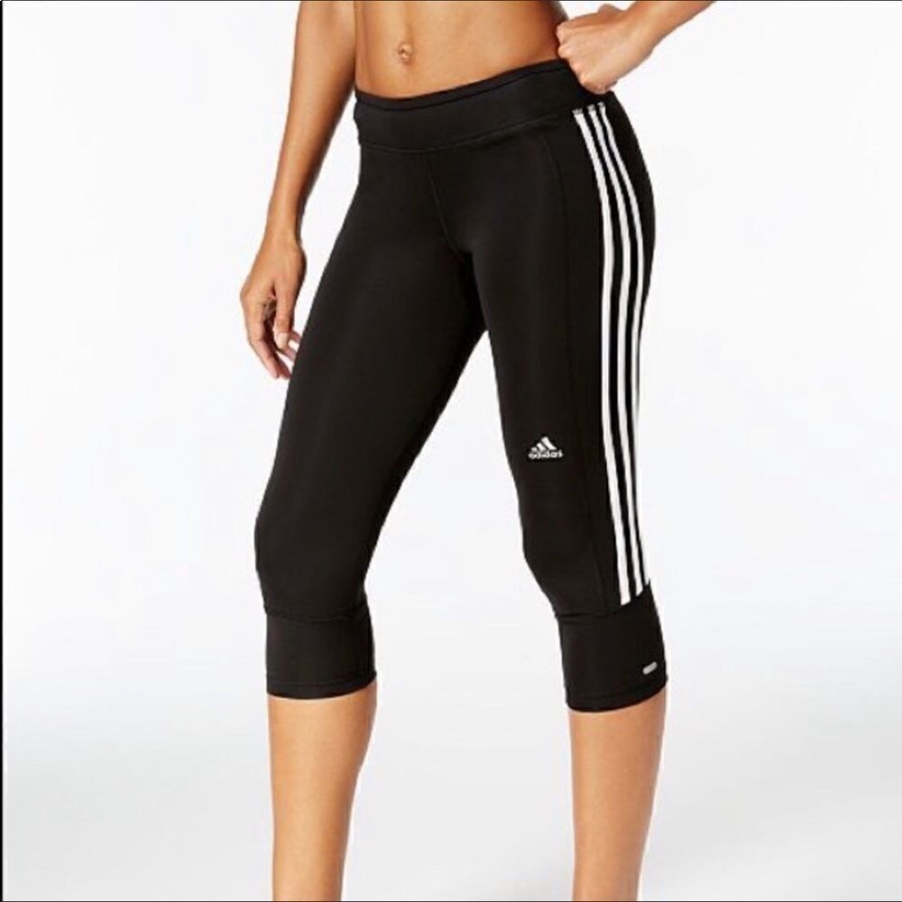 2/$30 ADIDAS Response Coral 3 Stripe Legging Capri